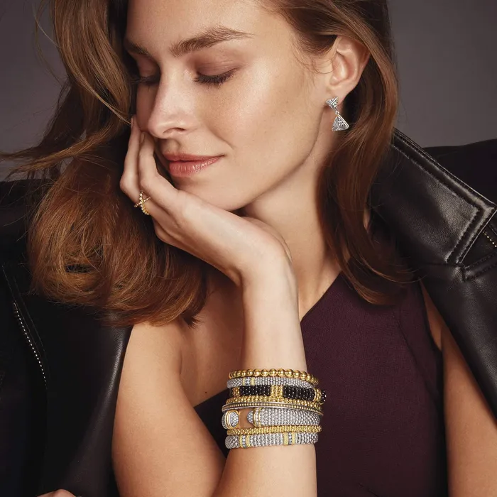 Bracelets LAGOS Caviar Lux Single Station Diamond Caviar Bracelet 6mm