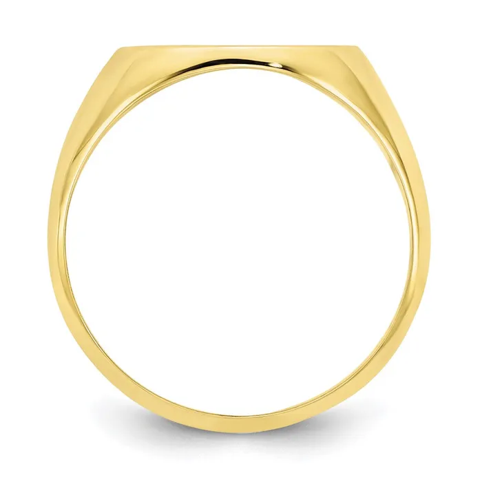 10K Yellow Gold Polished Monogram Signet Ring Goldia Rings