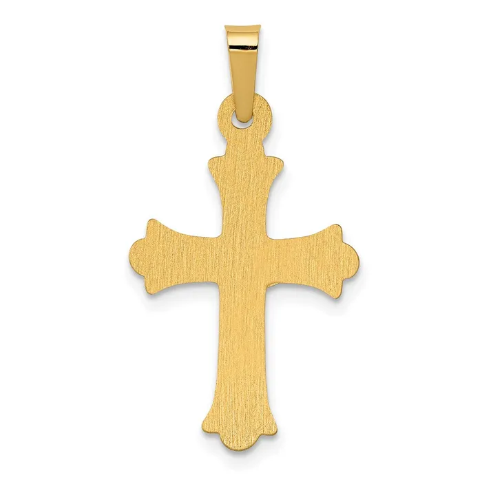 14k Twotone Gold Twotone Gold Polished INRI Crucifix Cross Pendant Goldia Rings