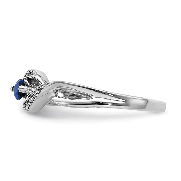 14k White Gold Real Diamond and Marquise Sapphire Ring Goldiacom Rings
