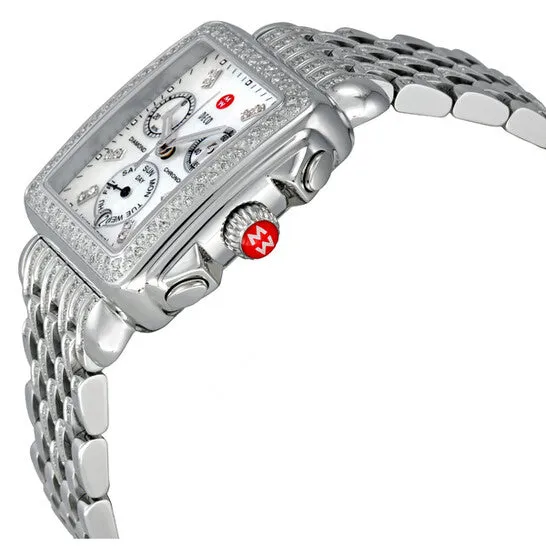 Bracelets Original Michele Deco Day Chronograph Stainless Steel with Diamonds Ladies Watch MWW06P000116 JMS always