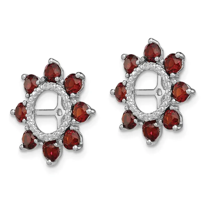 Earrings Goldia Sterling Silver Rhodium Diamond u0026 Garnet Earring Jacket