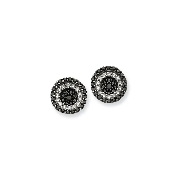 Goldia Earrings 14k White Gold Dia Blk u0026 Wht Earrings