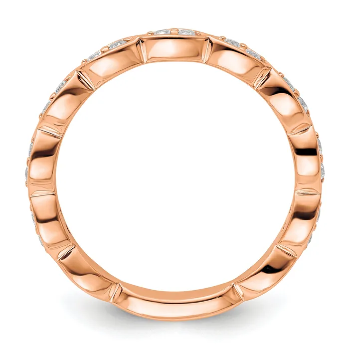 Goldia Rings 14k Rose Gold 14 Ct Lab Grown Diamond VSSI G Fashion Band Ring