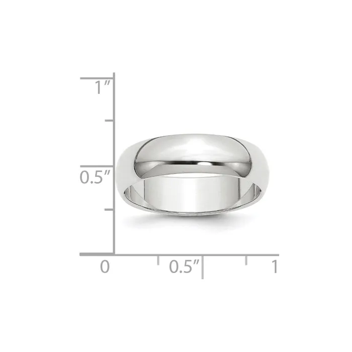 Goldia Rings Solid 10K Yellow Gold White Gold 6mm HalfRound MensWomens Wedding Band Ring Size 55