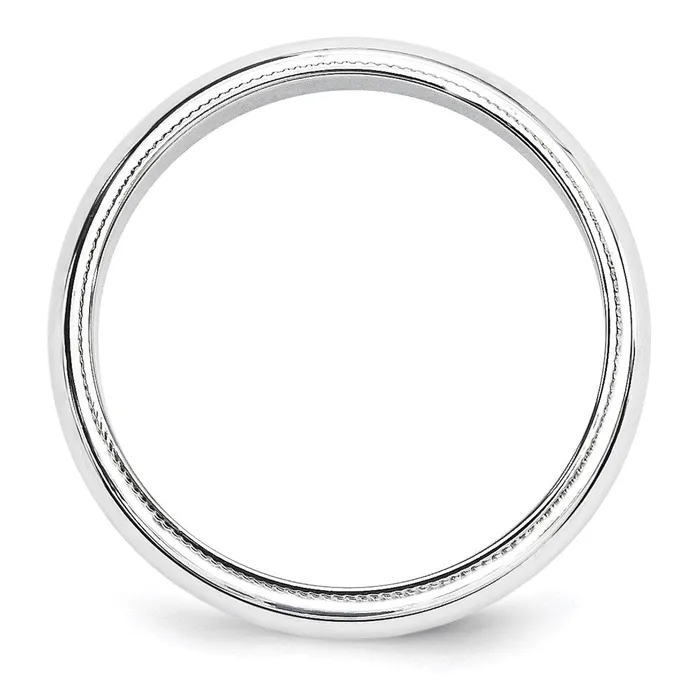 Goldia Rings Solid 14K White Gold 5mm Milgrain Half Round MensWomens Wedding Band Ring Size 125 Goldia Rings Solid 14K White Gold 5mm Milgrain Half Round MensWomens Wedding Band Ring Size 125
