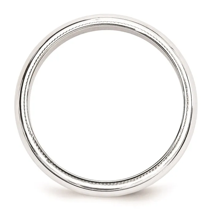 Goldia Rings Solid 14K White Gold 5mm Milgrain Half Round MensWomens Wedding Band Ring Size 125 Goldia Rings Solid 14K White Gold 5mm Milgrain Half Round MensWomens Wedding Band Ring Size 125