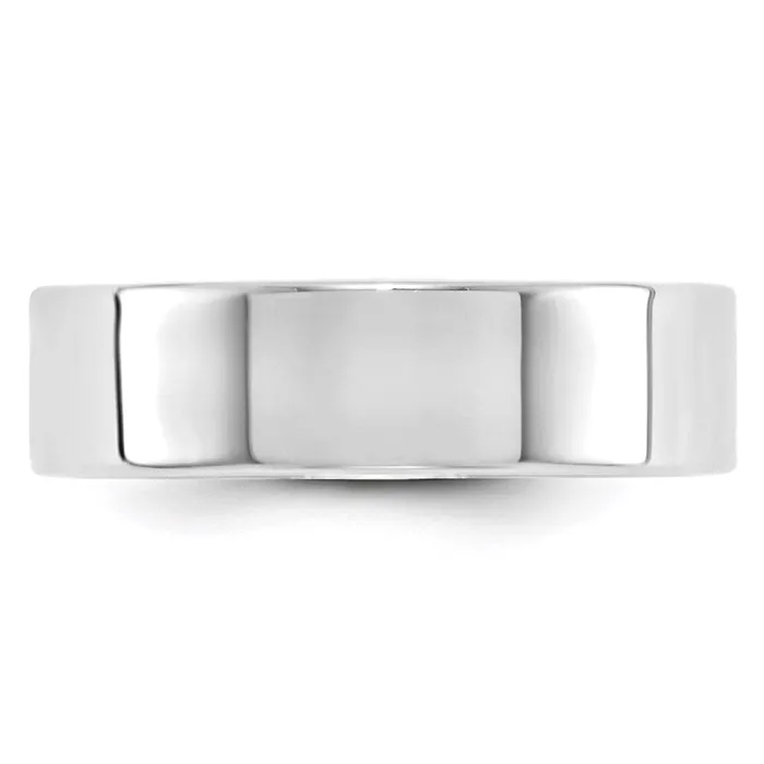 Goldia Rings Solid 14K White Gold 6mm Light Weight Flat MensWomens Wedding Band Ring Size 65 Goldia Rings Solid 14K White Gold 6mm Light Weight Flat MensWomens Wedding Band Ring Size 65