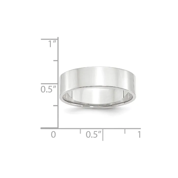 Goldia Rings Solid 14K White Gold 6mm Light Weight Flat MensWomens Wedding Band Ring Size 65 Goldia Rings Solid 14K White Gold 6mm Light Weight Flat MensWomens Wedding Band Ring Size 65