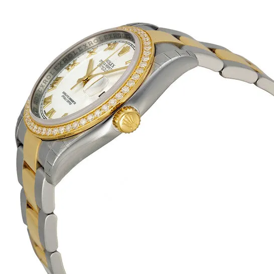 JMS always Bracelets Original Rolex Oyster Perpetual Datejust 36 White Dial Stainless Steel and 18K Yellow Gold Bracelet Automatic Ladies Watch 116243WRO