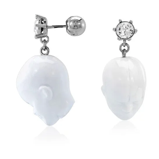 JMS always Earrings Original Burberry WhitePalladio Crystal and Dolls Head Palladiumplated Earrings JMS always Earrings Original Burberry WhitePalladio Crystal and Dolls Head Palladiumplated Earrings