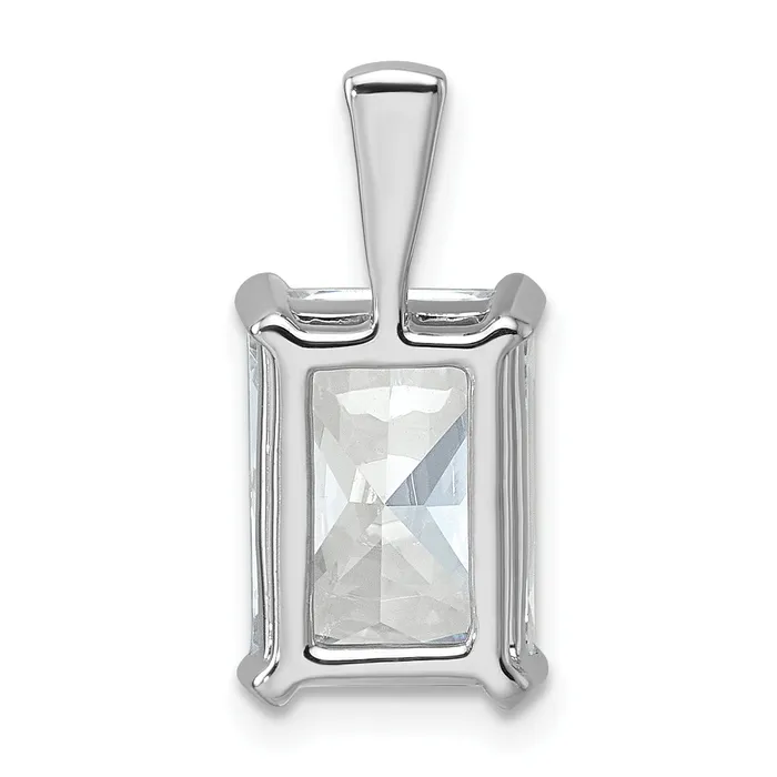 Necklaces Goldia 14k White Gold 5 Ct Lab Grown Diamond VSSI G Radiant Four Prong Pendant