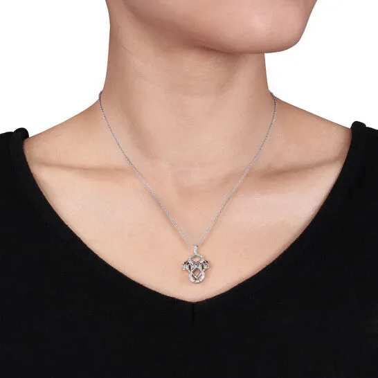 Necklaces JMS always Original AMOUR Diamond Infinity Heart mom in Pendant with Chain In Sterling Silver Necklaces JMS always Original AMOUR Diamond Infinity Heart mom in Pendant with Chain In Sterling Silver