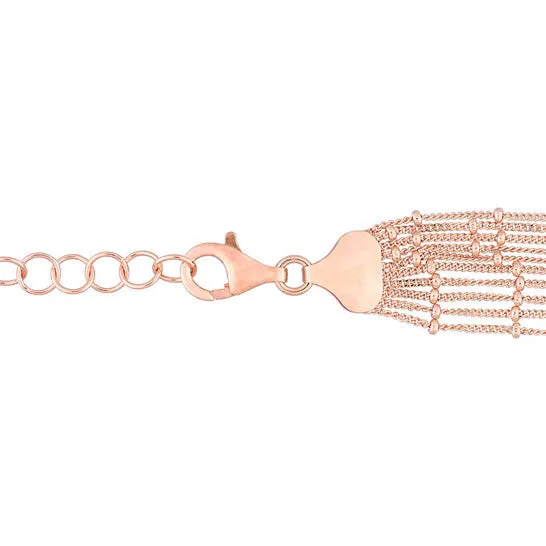 Necklaces JMS always Original AMOUR MultiStrand Chain Necklace In Rose Plated Sterling Silver 18 In Necklaces JMS always Original AMOUR MultiStrand Chain Necklace In Rose Plated Sterling Silver 18 In