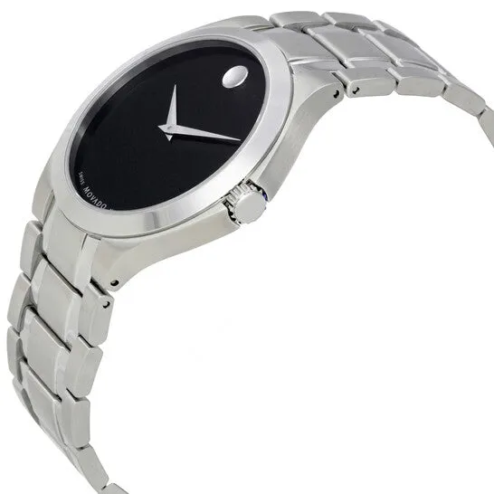 Original Movado Collection Black Dial Stainless Steel Mens Watch 0606781 JMS always Bracelets