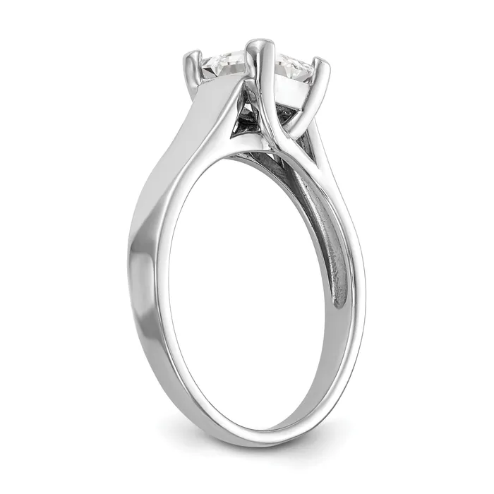 Rings 033ct CZ Solid Real 14k White Gold Square Solitaire Engagement Ring Goldia