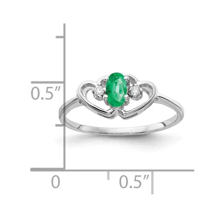 Rings Goldia 14k White Gold 5x3mm Oval Emerald A Real Diamond ring