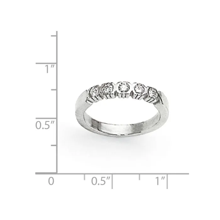 Rings Goldiacom 14k White Gold VS Real Diamond Anniversary Band