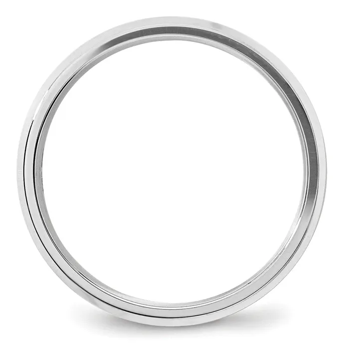 Rings Goldia Solid 14K White Gold 5mm Bevel Edge Comfort Fit MensWomens Wedding Band Ring Size 85
