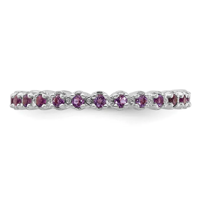 Rings Goldia Sterling Silver Stackable Expressions Amethyst Ring