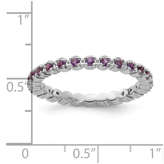 Rings Goldia Sterling Silver Stackable Expressions Amethyst Ring