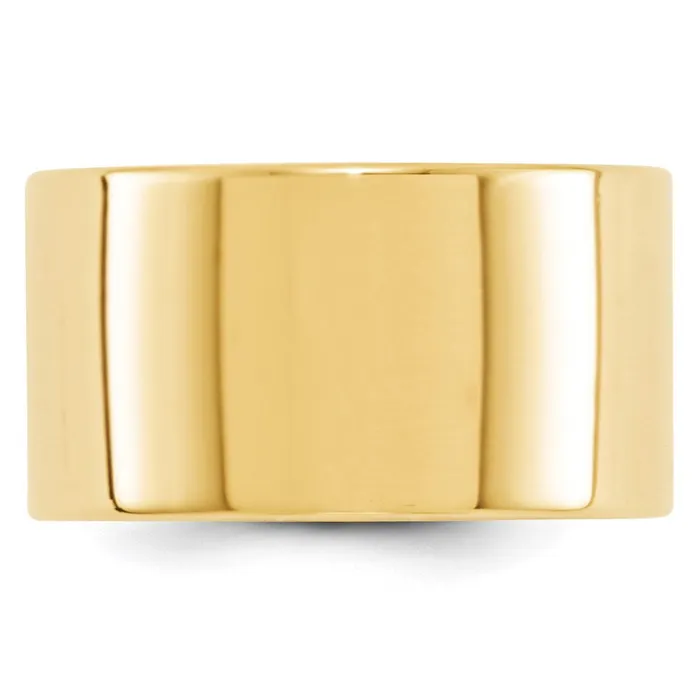 Rings Solid 10K Yellow Gold 12mm Light Weight Flat MensWomens Wedding Band Ring Size 8 Goldia Rings Solid 10K Yellow Gold 12mm Light Weight Flat MensWomens Wedding Band Ring Size 8 Goldia