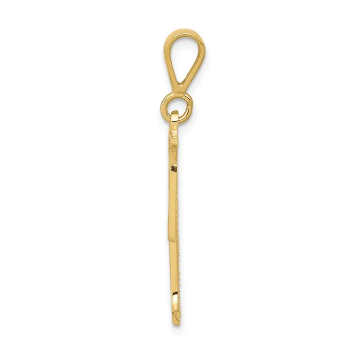10k Cross Charm TreasureFineJewelers Charm Necklaces