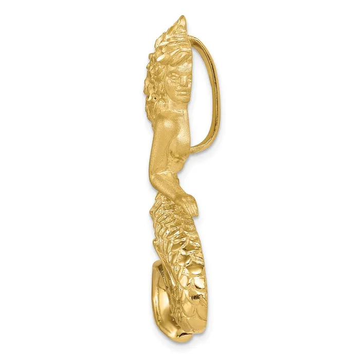 14k Polished Satin Diamondcut Mermaid Slide TreasureFineJewelers Rings