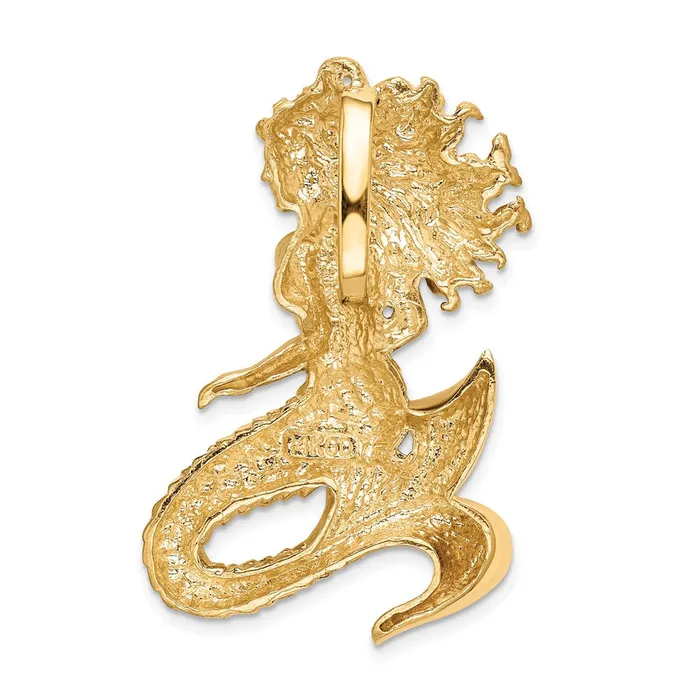 14k Polished Satin Diamondcut Mermaid Slide TreasureFineJewelers Rings