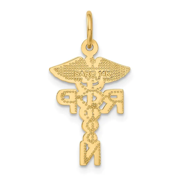 14k Registered Nurse Practitioner Charm TreasureFineJewelers Charm Necklaces