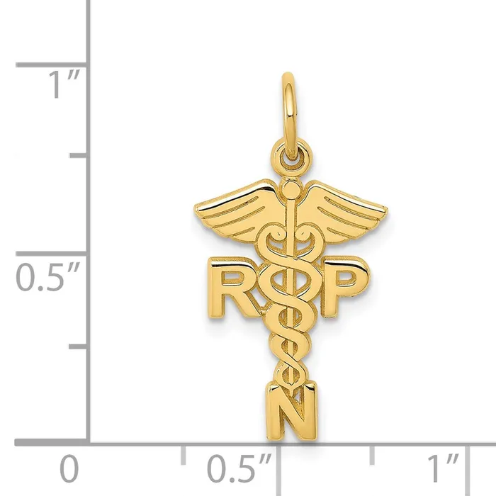 14k Registered Nurse Practitioner Charm TreasureFineJewelers Charm Necklaces