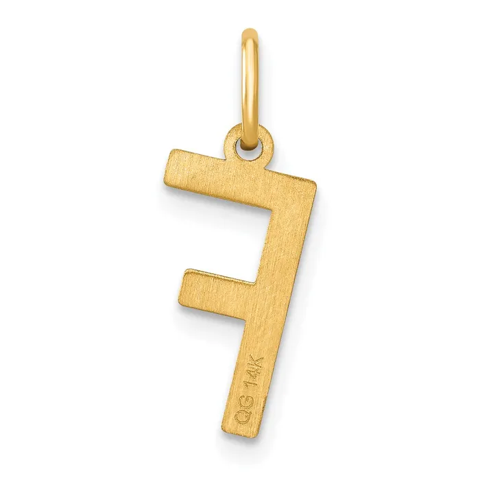 14k Yellow Gold Letter F Initial Pendant TreasureFineJewelers Necklaces