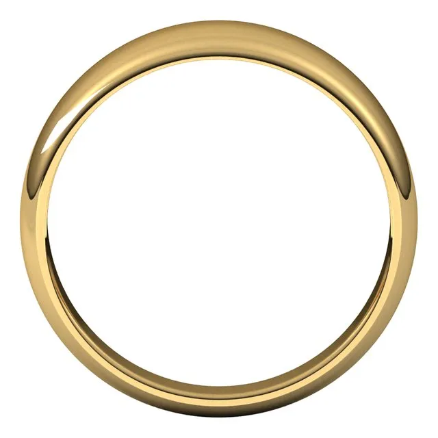 18K Yellow Gold 7 mm Half Round Tapered Wedding Band TreasureFineJewelers Rings