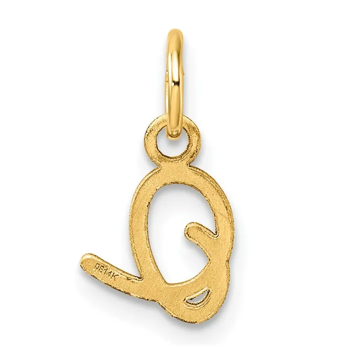 Charm Necklaces TreasureFineJewelers 14k Yellow Gold Uppercase Letter O Initial Charm