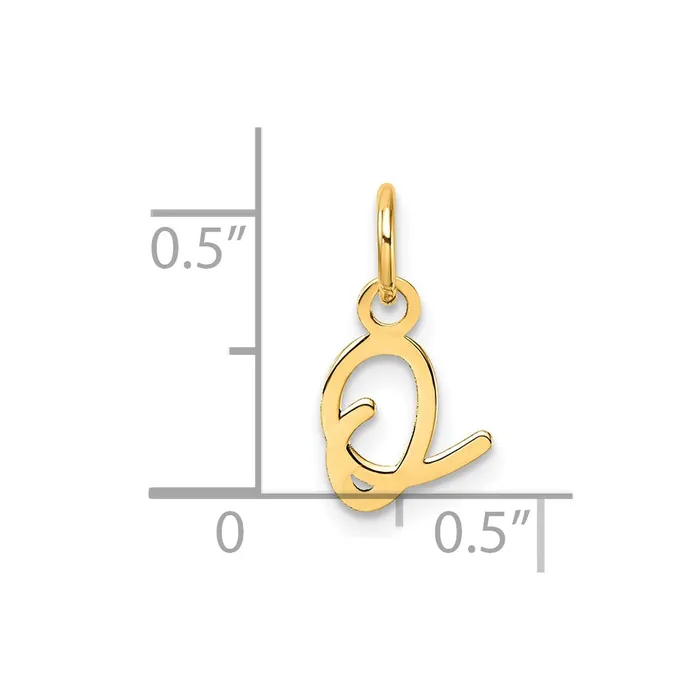 Charm Necklaces TreasureFineJewelers 14k Yellow Gold Uppercase Letter O Initial Charm