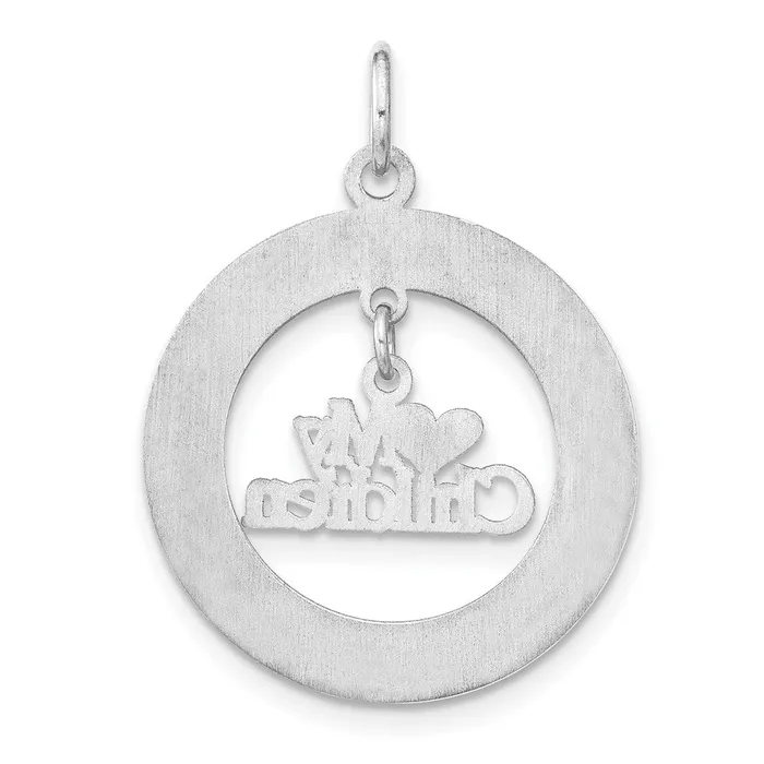 Earrings Sterling Silver Rhodiumplated Personalizable My Children Charm TreasureFineJewelers