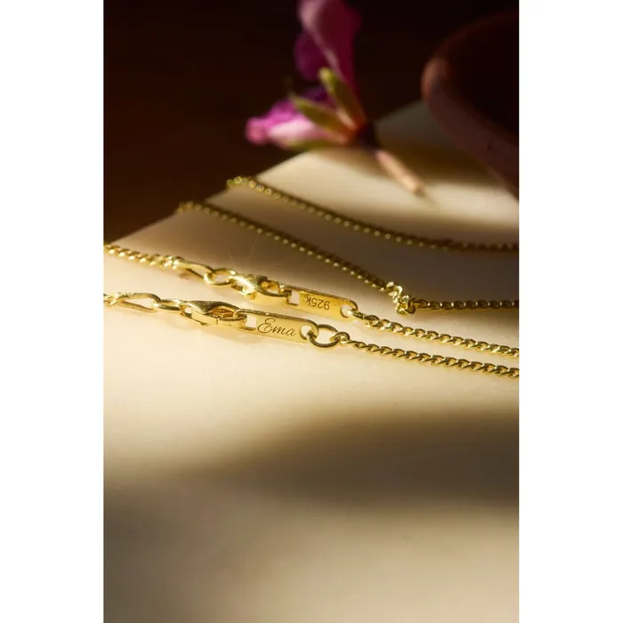 Necklaces Ema Jewels Y Initial Cursive Engraved Pendant Necklace 14K 925 Gold Vermeil