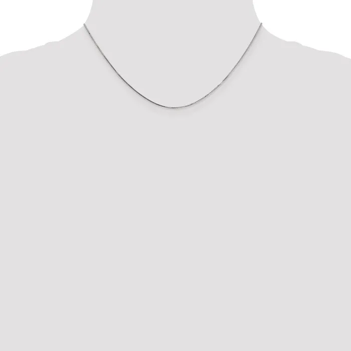 Necklaces Leslies 10K White Gold 7mm Box Chain TreasureFineJewelers
