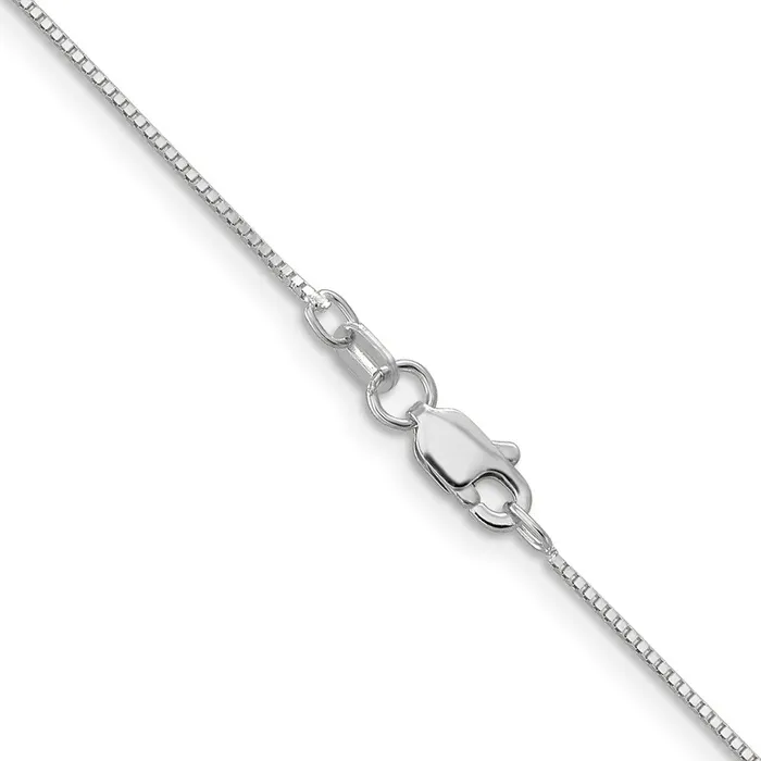 Necklaces Leslies 10K White Gold 7mm Box Chain TreasureFineJewelers