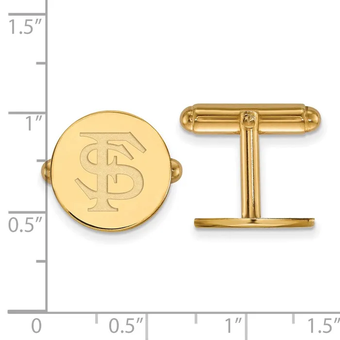 Rings Sterling Silver Goldplated Florida State University FS Cuff Links TreasureFineJewelers