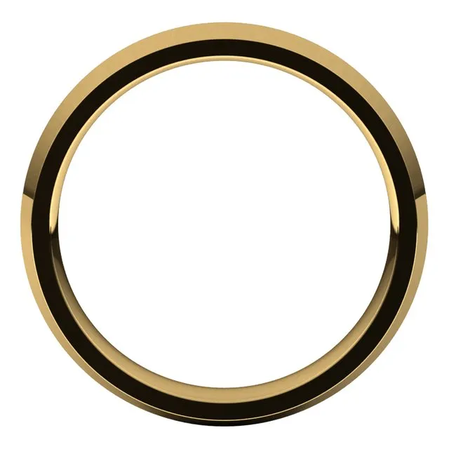 Rings TreasureFineJewelers 14K Yellow Gold 4 mm Knife Edge Comfort Fit Wedding Band