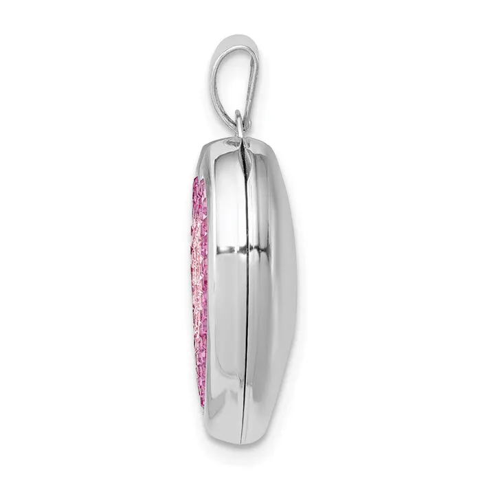 Sterling Silver Rhodiumplated 18mm Preciosa Crystal Heart Locket TreasureFineJewelers Rings