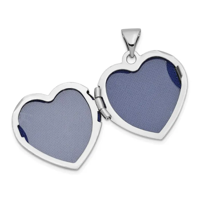 Sterling Silver Rhodiumplated 18mm Preciosa Crystal Heart Locket TreasureFineJewelers Rings