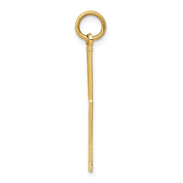 TreasureFineJewelers Charm Necklaces 14k Goalie Stick Charm