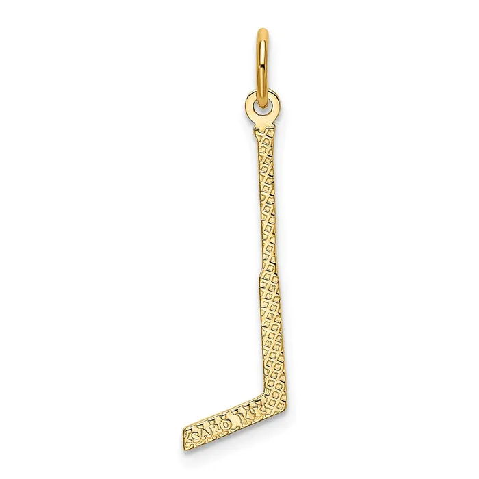 TreasureFineJewelers Charm Necklaces 14k Goalie Stick Charm