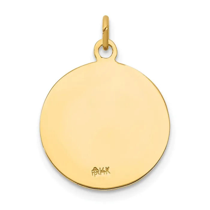 TreasureFineJewelers Charm Necklaces 14k Yellow Gold Saint Andrew Medal Charm