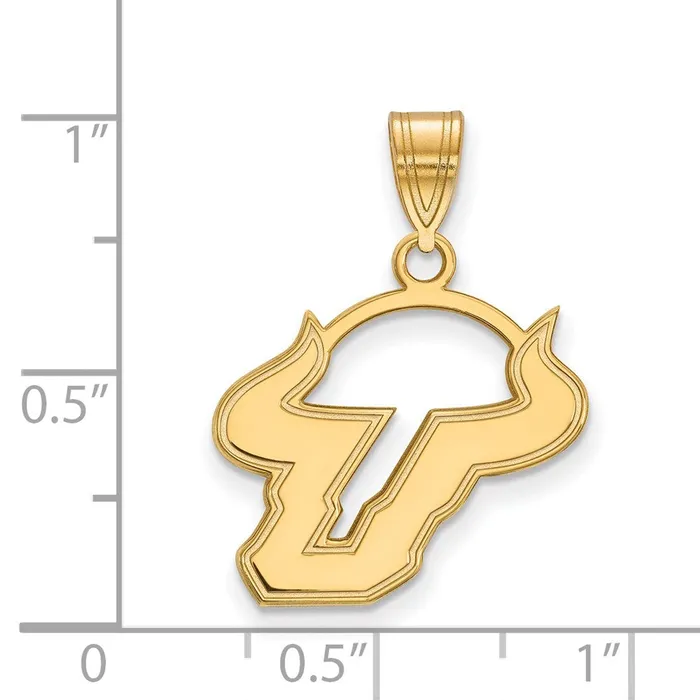 TreasureFineJewelers Necklaces 10k Gold University of South Florida Medium Pendant