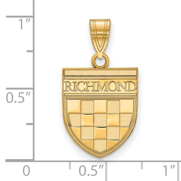 TreasureFineJewelers Necklaces 14ky Gold University of Richmond Medium Shield Pendant