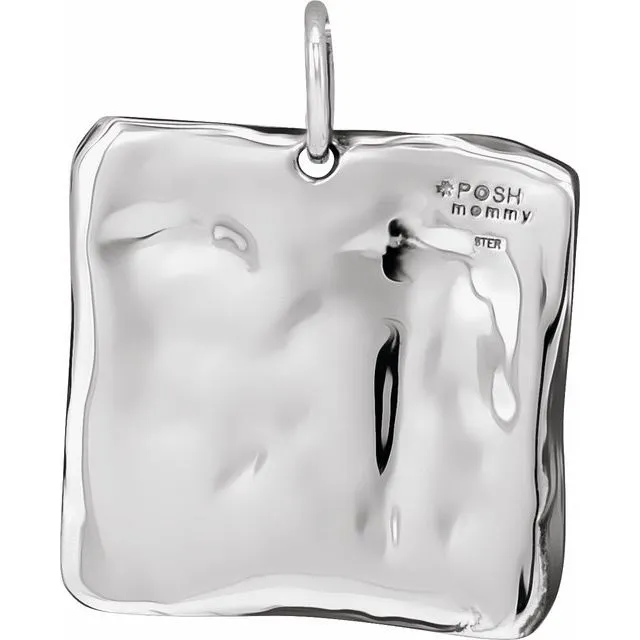 TreasureFineJewelers Necklaces Sterling Silver Initial M VintageInspired Pendant