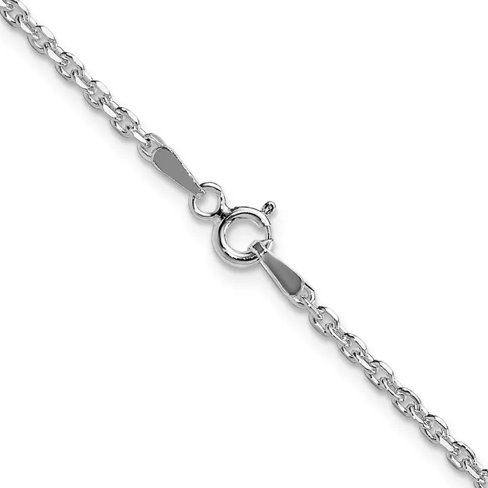TreasureFineJewelers Rings Sterling Silver 21mm Diamondcut Forzantina Cable Chain